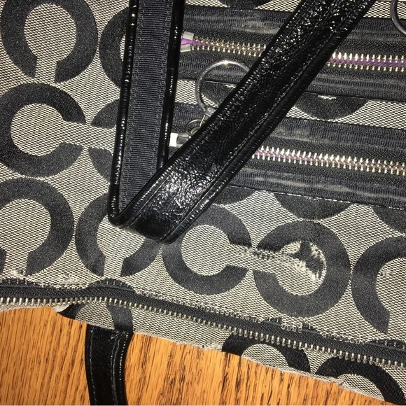Coach Authentic Grey Tote Handbag Purple Interior Medium Size Handbag​​ - Picture 12 of 12